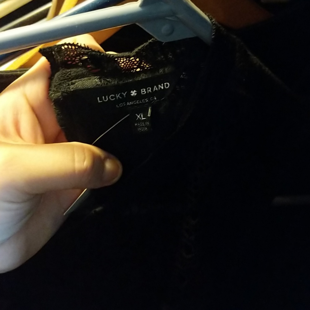 Lucky Brand black lace top - Picture 7 of 12